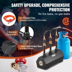 Propaanitaontauuni kannettava kylmävalssattu teräs 3 poltinta suuri kuusikulmainen 1427°C