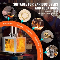 Propaanitaontauuni kannettava 2 polttinta neliökammio 201-ruostumaton teräs 1427 °C