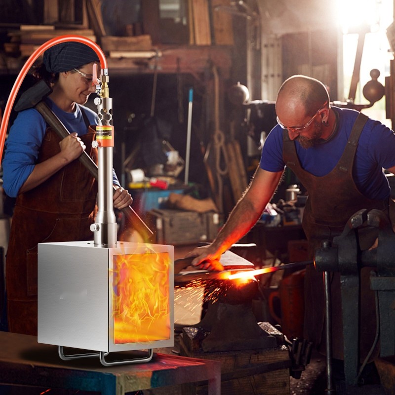 Siirrettävä propaanitaontauuni 1-poltin neliöpolttokammio modulaarinen 201-ruostumaton teräs 1427°C