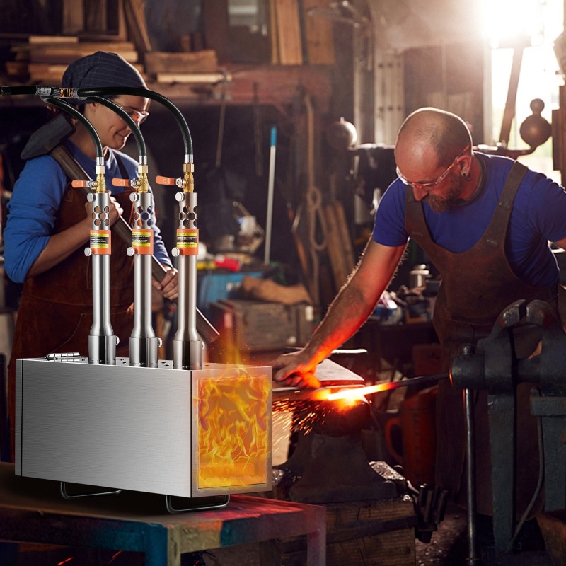 Kannettava propaanitaontauuni 3 poltinta 201-ruostumaton teräs neliökammio 1427°C