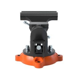 Penkkipuristin pallografiittivalurautaa 15 2 cm leukaleveys 15 cm avautuma 360 astetta lukittava jalusta