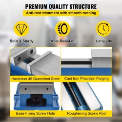 Koneistuspenkki 15,2 cm valurautarunko karkaistut leuat lukittava