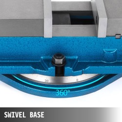 Penkkipuristin pallografiittivalurauta 80 mm karkaistut leuat 360° kääntyvä jalusta jyrsintään ja poraukseen