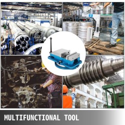 Penkkipuristin pallografiittivalurauta 80 mm karkaistut leuat 360° kääntyvä jalusta jyrsintään ja poraukseen