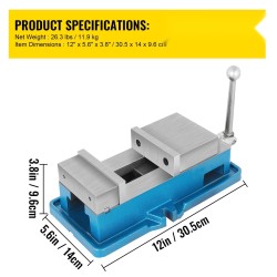 Penkkipuristin 4-tuumainen 100 mm leuan avautuma HT250-harmaavalurauta tarkkuuskoneistukseen