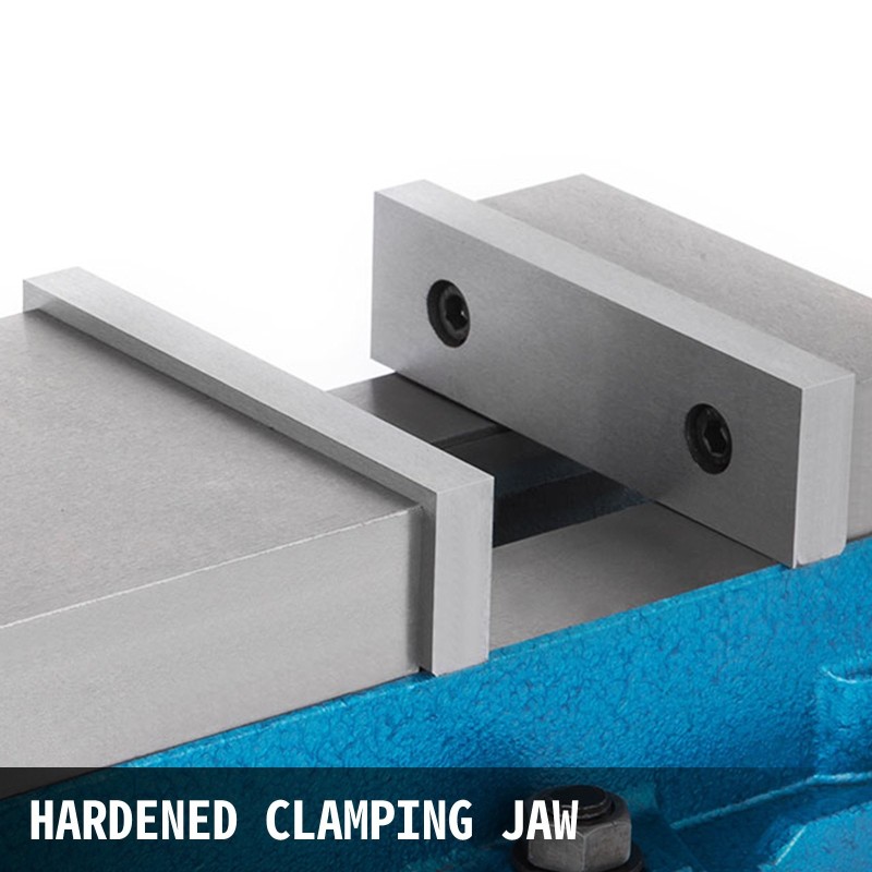 Tarkkuusruuvipuristin pallografiittiraudasta leukaleveys 100 mm 360 asteen kääntyvällä jalustalla jyrsintään ja poraukseen