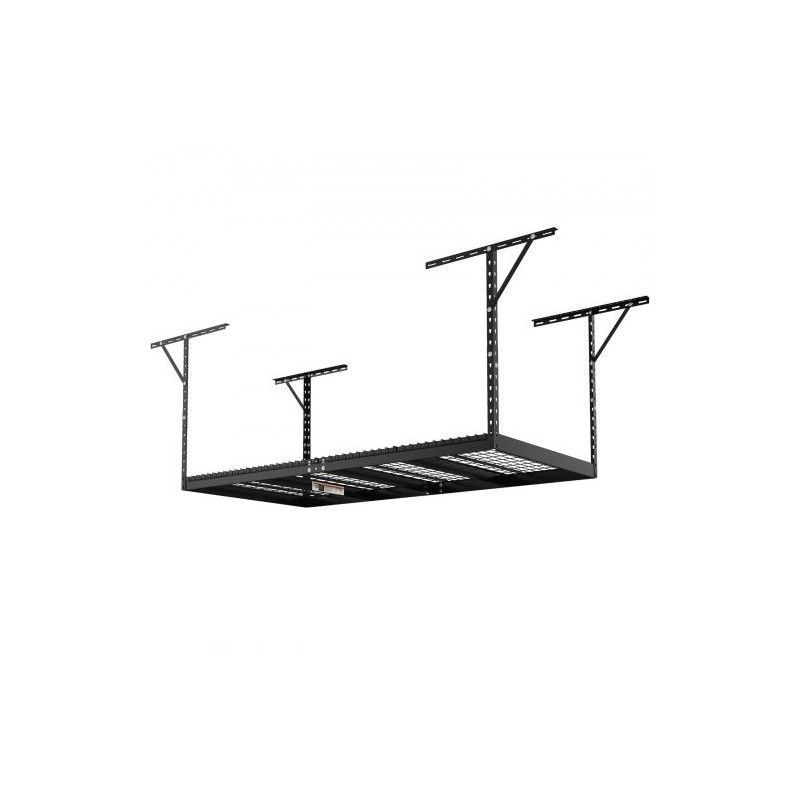 Autotallin kattohylly kylmävalssattua terästä 121,9x243,8 cm säädettävä 55,9–101,6 cm 272 kg musta