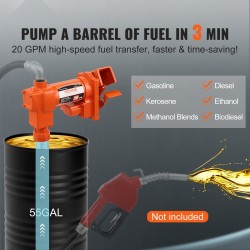 Polttoaineensiirtopumppu 12 V 75,7 l/min 0,25 hv valurauta alumiiniseos keräyslaatikolla