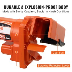 Polttoaineensiirtopumppu 12 V 75,7 l/min 0,25 hv valurauta alumiiniseos keräyslaatikolla