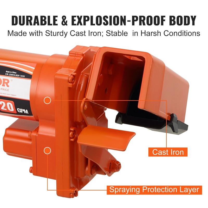Polttoaineensiirtopumppu 12 V 75,7 l/min 0,25 hv valurauta alumiiniseos keräyslaatikolla