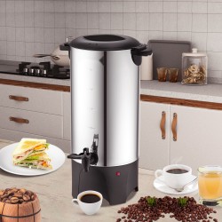 Kahvipannu sähköinen ruostumattomasta teräksestä 7,4 l 50 kupille irrotettavalla virtajohdolla