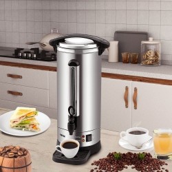 Kahvipannu ruostumattomasta teräksestä 16,4 l noin 110 kuppia 1500W kaksoisseinällä irrotettavalla virtajohdolla