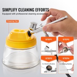 Airbrush-setti 3 airbrushia suutinkoot 0,2 0,3 0,8 mm kaksituulettiminen kompressori kakkukoristeluun