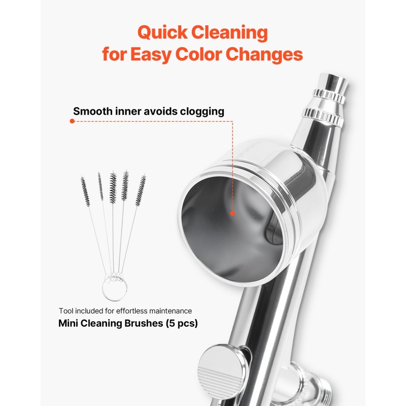 Airbrushsetti kompressorilla 3 kaksitoimista airbrushia 0,3 0,3 0,8 mm akryylivärit