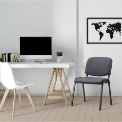 Ken pinottava konferenssi-istuintuoli kangasverhoilulla ja metallirungolla