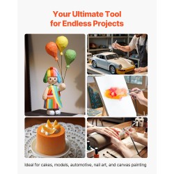 Ilmasivellinsarja 120 watin kompressorilla säiliöllä kaksoistoiminen 0,3 mm suutin akryylimaalit ja letku