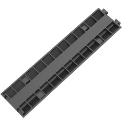 Kaapelisuojarampit 2kpl kumirunko PVC kansi 2 kanavaa 101 24 5 5 cm