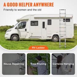 Teleskooppitikkaat alumiinirunko 320 cm 170 kg kantavuus yhden painikkeen pikakokoontaitto liukuestejalat