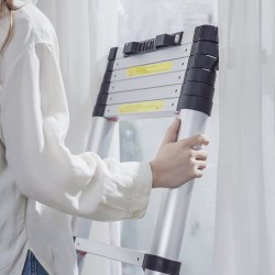 Teleskooppitikkaat alumiinirunko 320 cm 170 kg kantavuus yhden painikkeen pikakokoontaitto liukuestejalat