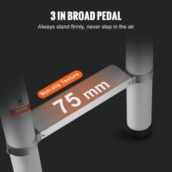 Teleskooppitikas alumiiniseoksesta 190 kilon kantavuus lukittuvat portaat liukumattomat jalkasuojat kompakti koko