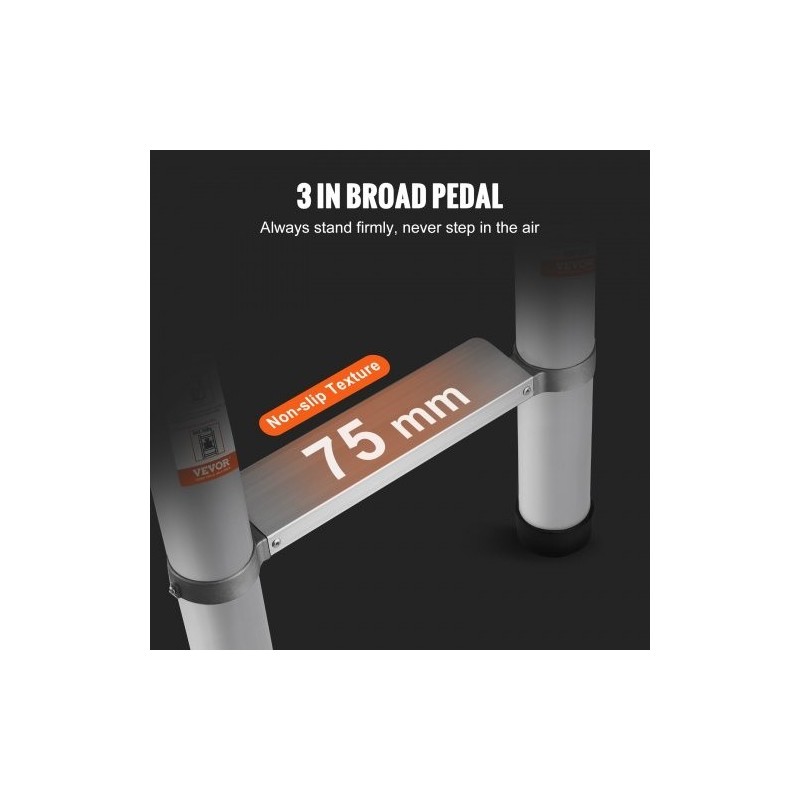 Teleskooppitikkaat alumiiniseoksesta 12 tasoa 459 cm avattuna 190 kg kantavuus