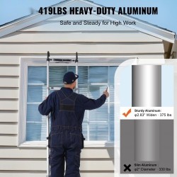 Teleskooppitikkaat alumiiniseos 5036 mm 190 kg kokoontaittuva monipainikkeinen lukitus