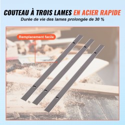 Pöytämallinen paksuushöylä 33 cm työpöytä 30,5 cm syöttöpöytä 2000 watin kolmiteräinen kaksinopeuksinen