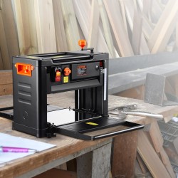 Pöytämallinen paksuushöylä 33 cm työpöytä 30,5 cm syöttöpöytä 2000 watin kolmiteräinen kaksinopeuksinen