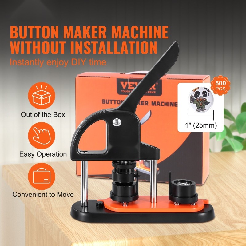 Nappikone muovia 25 mm halkaisijalla 500 kpl tarvikkeita asennusvapaa