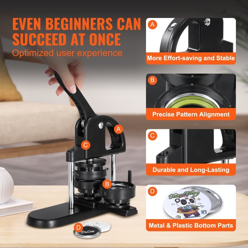 Rintanappikone muovi käyttövalmis 25/32/58 mm muotit 300 kpl nappiosia