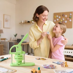 Nappikone muovinen 58 ja 75 mm vihreä 200 kpl nappiosilla