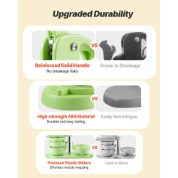 Nappikone 58 mm ABS 100 kpl napin osia vihreä ergonominen kahva