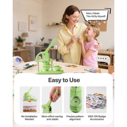 Nappikone 58 mm ABS 100 kpl napin osia vihreä ergonominen kahva