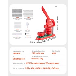 Nappikone muovinen 58 mm 100 kpl nappiosia ympyräleikkurilla ergonomisella kahvalla