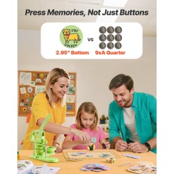 Nappikone ABS-muovi 75 mm 100 kpl nappiosia rintanappeihin pinsseihin avaimenperiin vihreä