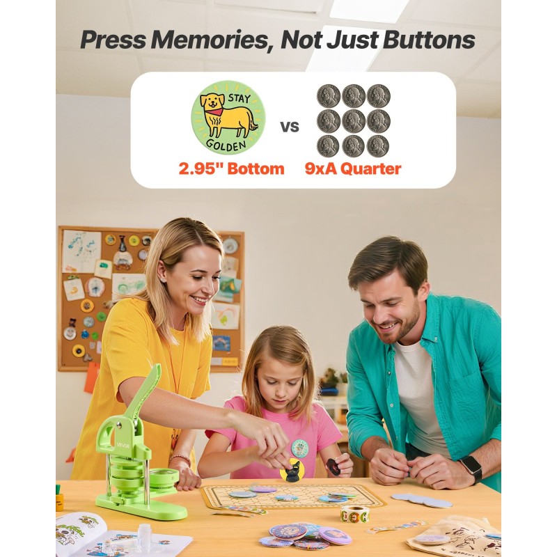 Nappikone ABS-muovi 75 mm 100 kpl nappiosia rintanappeihin pinsseihin avaimenperiin vihreä