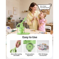 Nappikone ABS-muovi 75 mm 100 kpl nappiosia rintanappeihin pinsseihin avaimenperiin vihreä