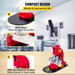 Nappikone 44 mm täysmetallinen 1000 nappisarjaa rintamerkkien valmistukseen