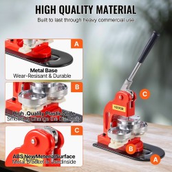 Rintanappikone 75 mm manuaalinen rauta ja ABS-muovi 500 kpl ympyräleikkuri taikakirja