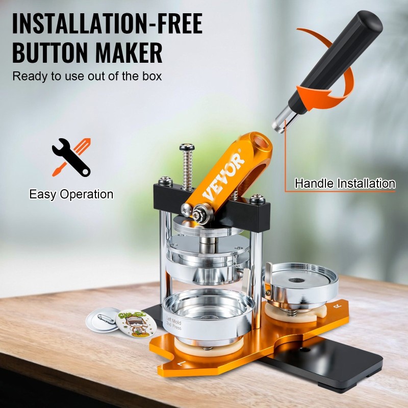 Nappimerkkikone 75 mm manuaalinen teräs ja alumiiniseos 500 kappaletta merkkiosia