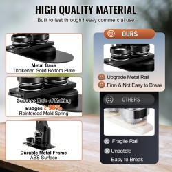 Käsikäyttöinen rintanappikone alumiiniseos ja ABS-muovi 25 mm 58 mm 500 rintanappiosaa