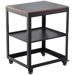 Höyläteline teräsrunko MDF-työtaso 45 kg kantavuus 4 lukittavaa pyörää