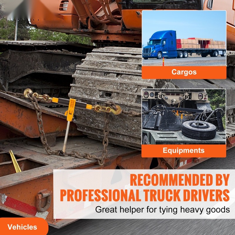 Räikkäkiristin valuteräs 3/8–1/2 tuuman ketjuille turvallinen työkuorma 5443 kg 4 kpl