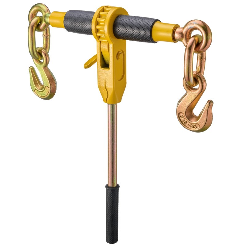 Räikkäketjunkiristin 0,8–0,9 cm ketjuille valuterästä 2 kappaletta irrotettavalla kumikahvalla