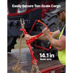 Räikkäketjunkiristin ja G80-mangaaniteräsketjut 10 mm 3 m 4173 kg 8 settiä