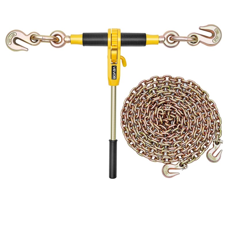 Räikkäkiristimet ja G80-mangaaniteräsketjut 8 mm 4,3 m 3629 kg 2 sarjaa