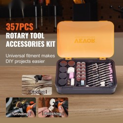 Pyörivän työkalun tarvikesarja 357 osaa 3,2 mm varsi säilytyslaatikolla