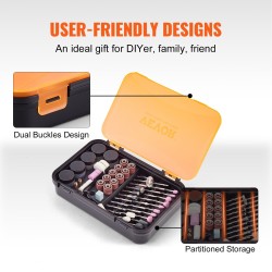 Pyörivän työkalun tarvikesarja 357 osaa 3,2 mm varsi säilytyslaatikolla