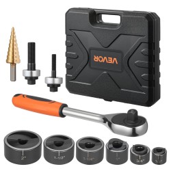 Reikäteräsarja 40Cr terästä 6 lävistinholkkeja 12 7 50 8 mm räikkäväännin alumiiniin ja muoveihin