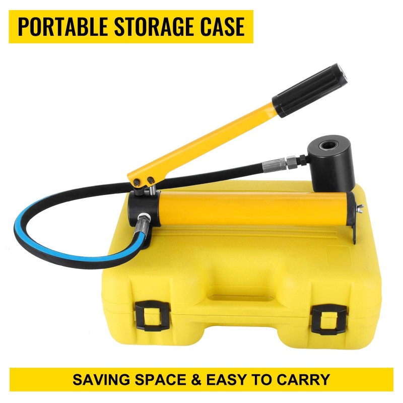 Hydraulinen lävistinsarja 10 tonnin 6 stanssia 22-60 mm teräkselle säilytyslaukulla